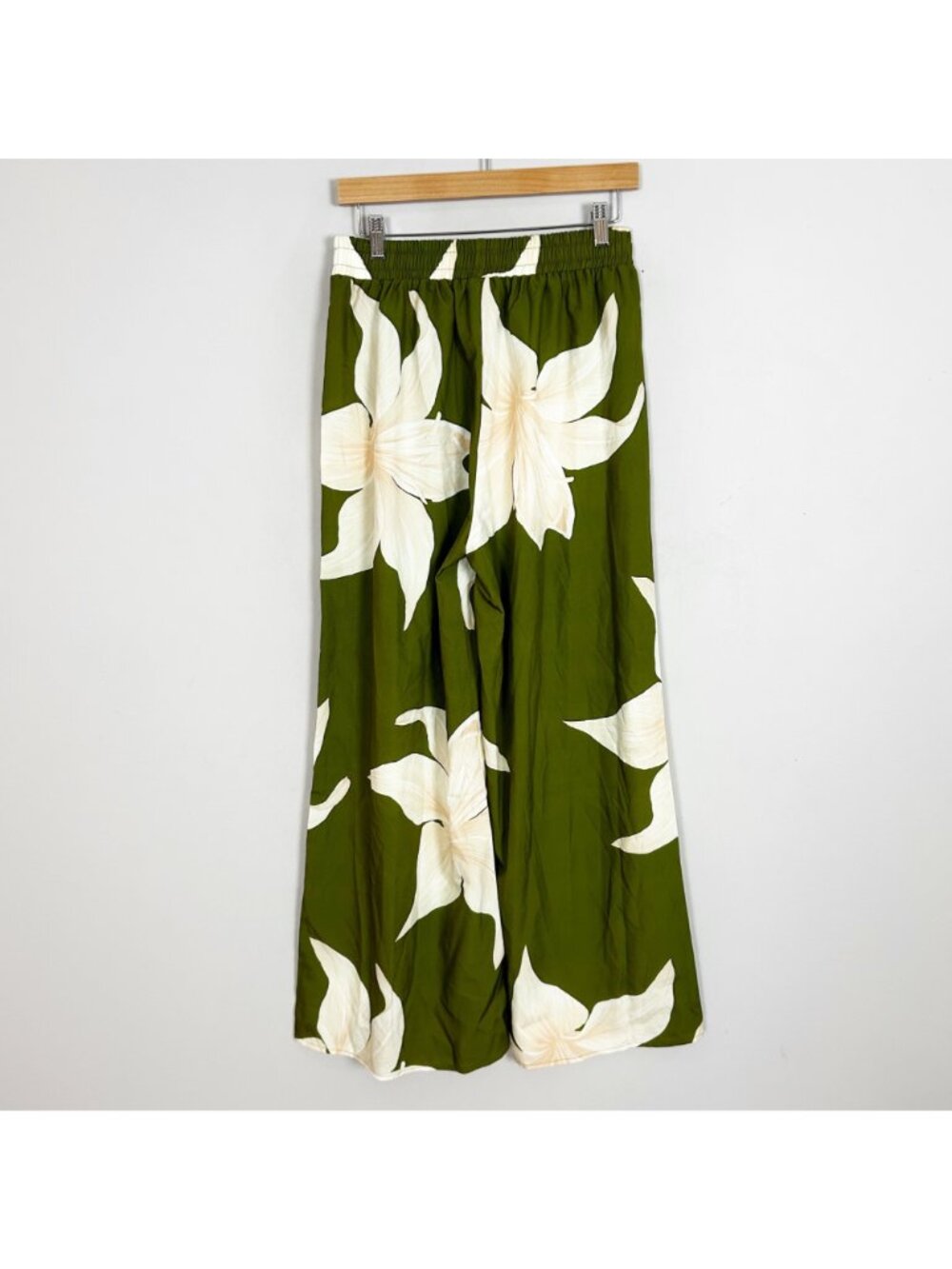 Women's Topical Floral Wide Leg Pull On Pants Beach Resort Size Large - Picture 4 of 5